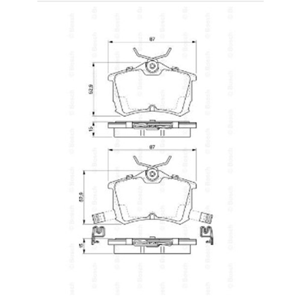 Disk Balata Honda Accord 2.0 VI Arka - Bosch