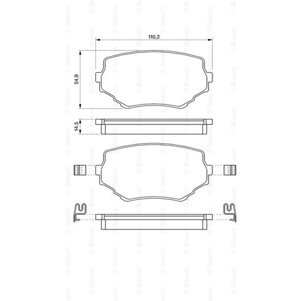 Disk Balata Suzuki Grand Vitara I, Vitara Ön - Bosch