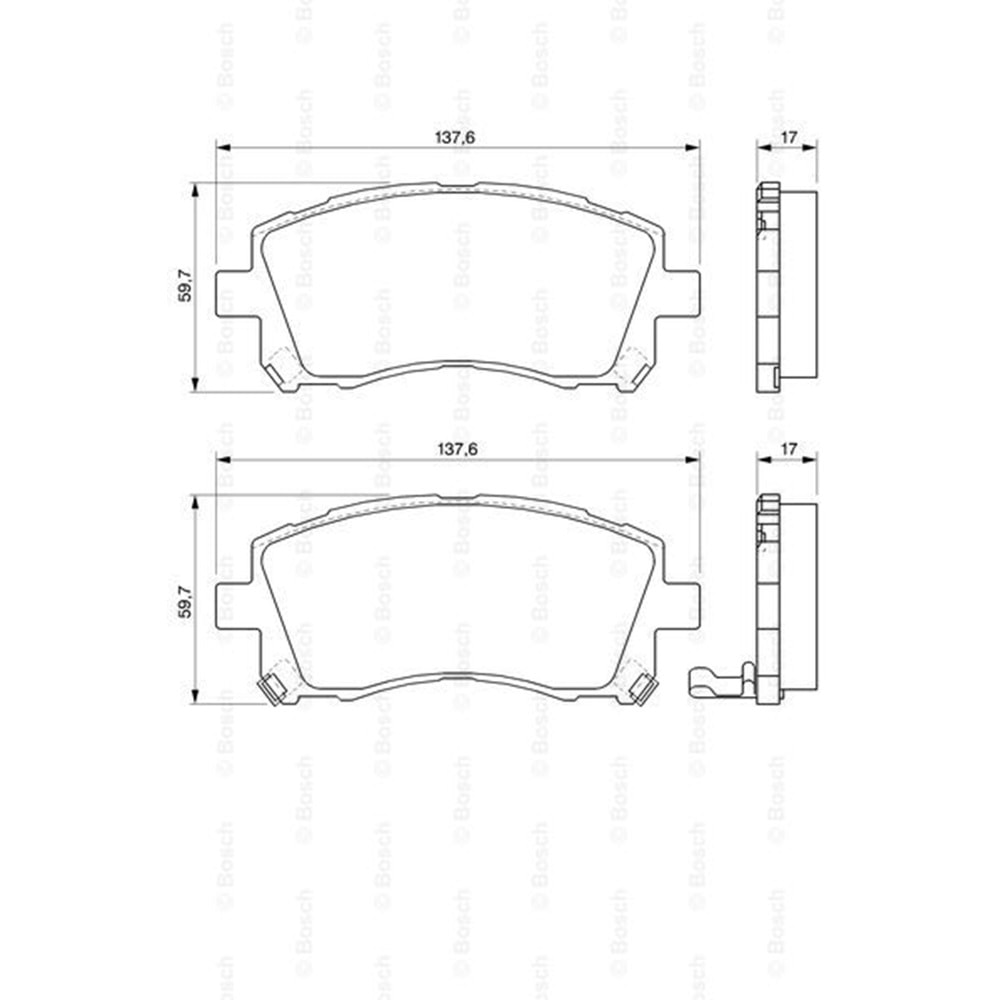 Disk Balata Subaru Outback, Legacy, Forester Ön - Bosch