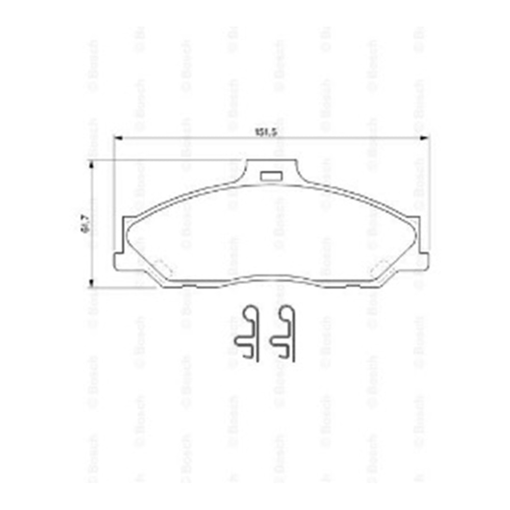 Disk Balata Ford Rancer, Mazda B2500 4X4 Ön - Bosch