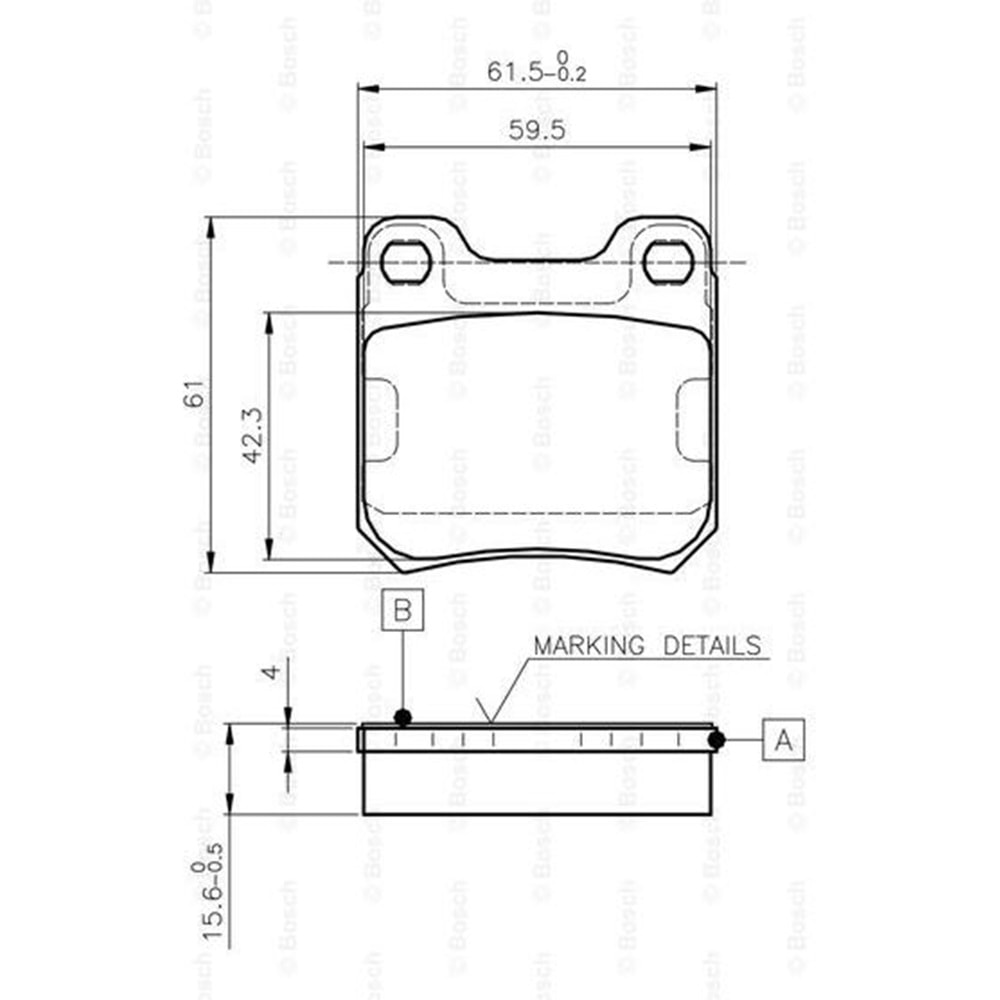 Disk Balata Opel Vectra B, Omega Arka - Bosch