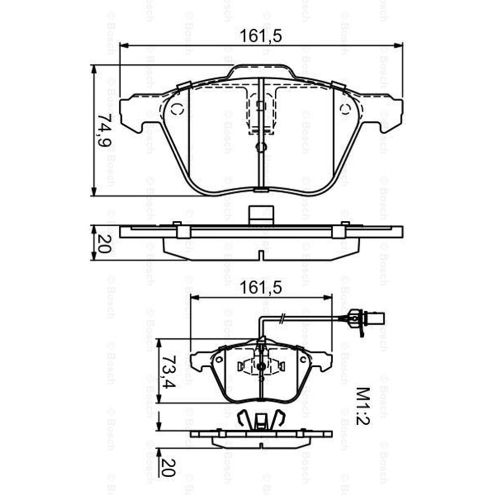 Disk Balata Vw Transporter, Seat Alhambra, Ford GALAXY Ön - Bosch