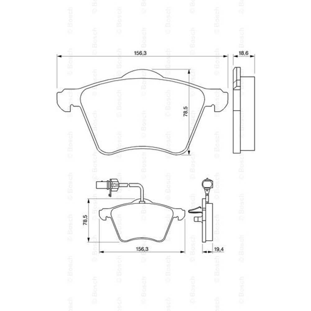 Disk Balata Vw T4, Seat, Ford Ön - Bosch