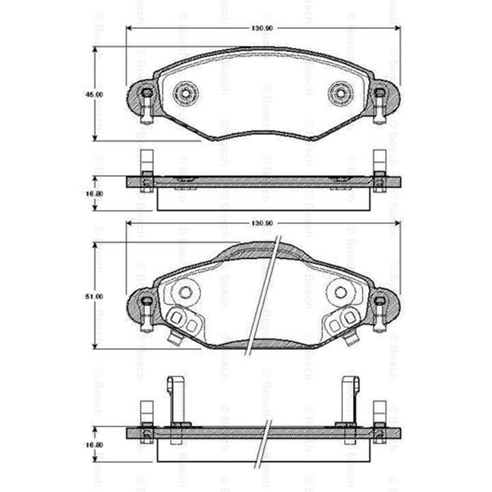 Disk Balata Toyota Yaris 1.4 D-4D Ön - Bosch