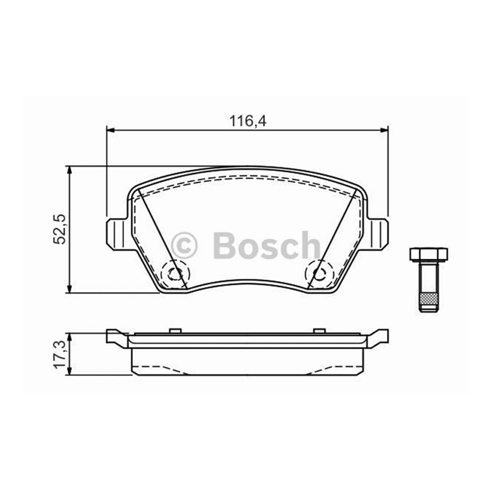 Disk Balata Renault Clio III, Nissan Micra, Dacia, Suzuki Ön - Bosch