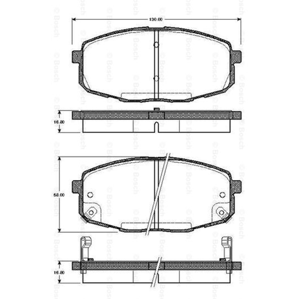 Disk Balata Hyundai İ30, Kia Ceed, Carens Ön - Bosch