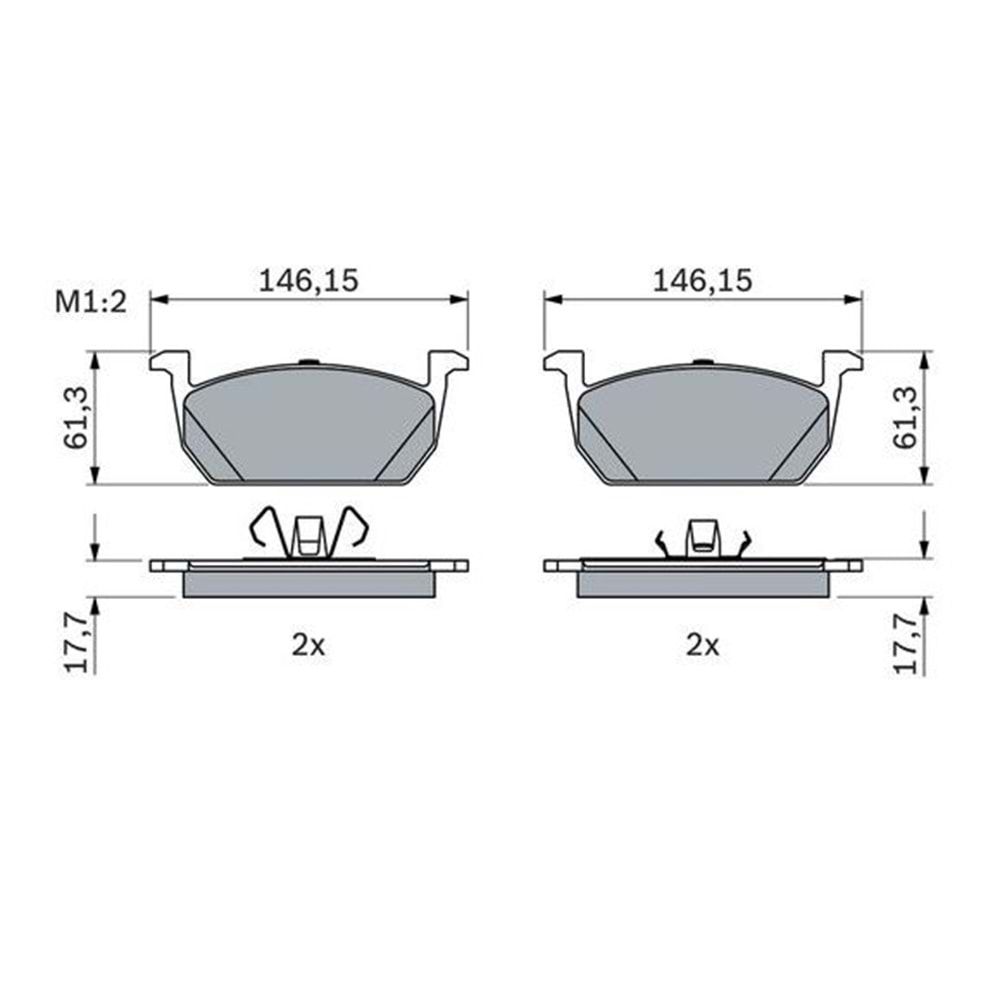Disk Balata Audi, Seat Vw, Skoda Ön - Bosch