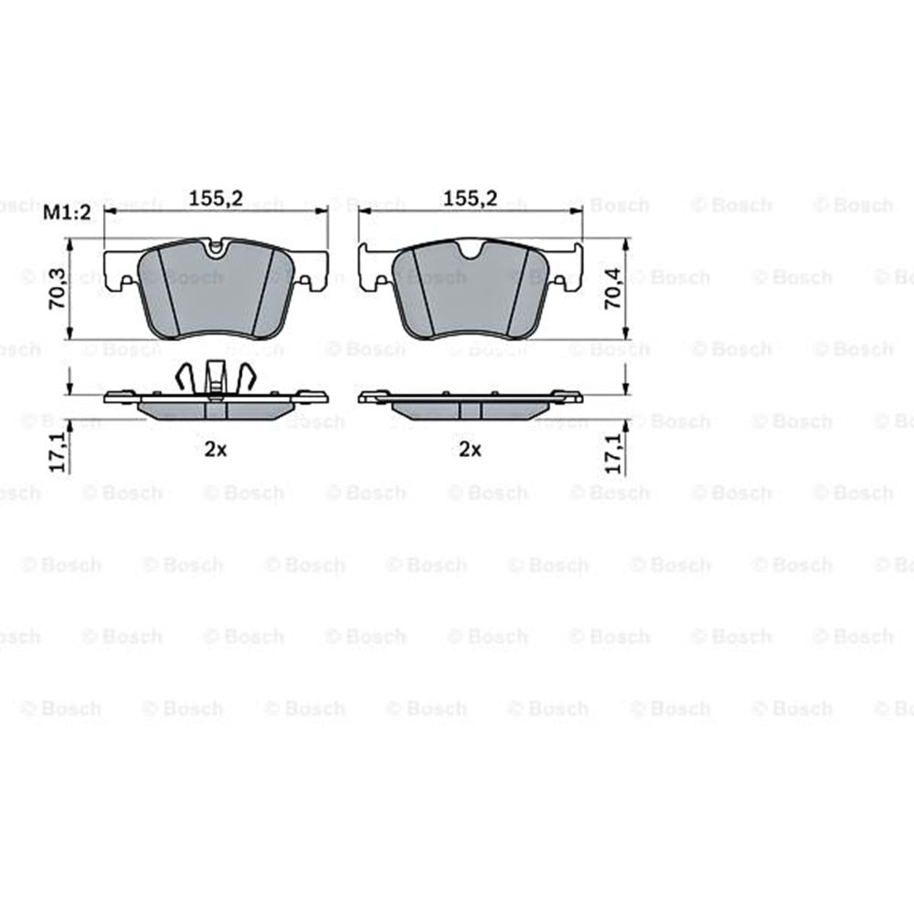 Disk Balata Peugeot 3008, 508, Citroen Berlingo Ön - Bosch