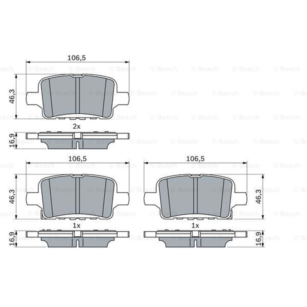 Disk Balata Opel Astra K, İnsignia B Arka