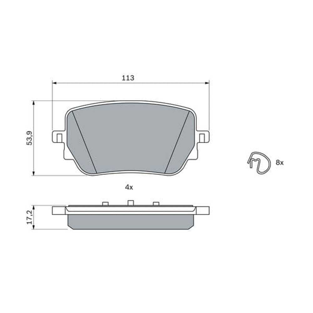 DİSK BALATA MERCEDES A 180, A 200, B SERİSİ ARKA - BOSCH