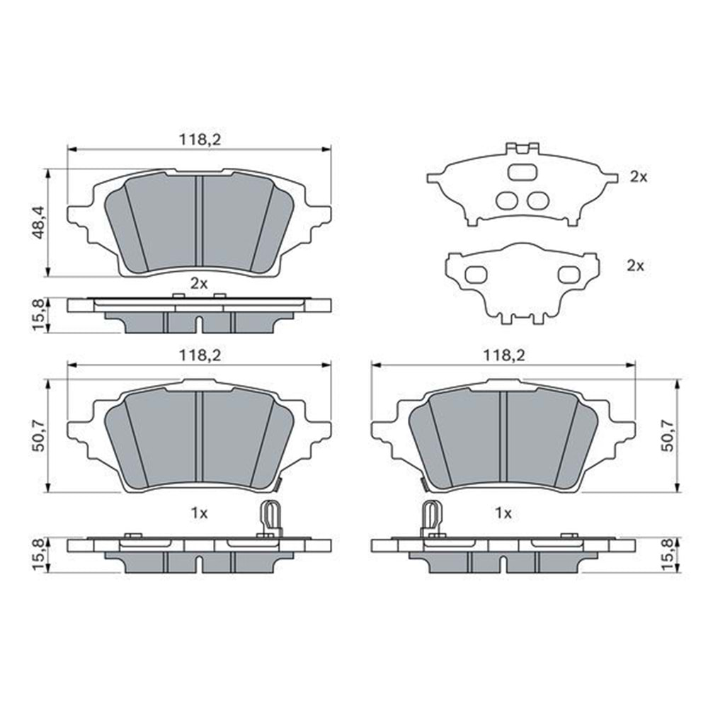 Disk Balata Toyota Corolla Arka -Bosch