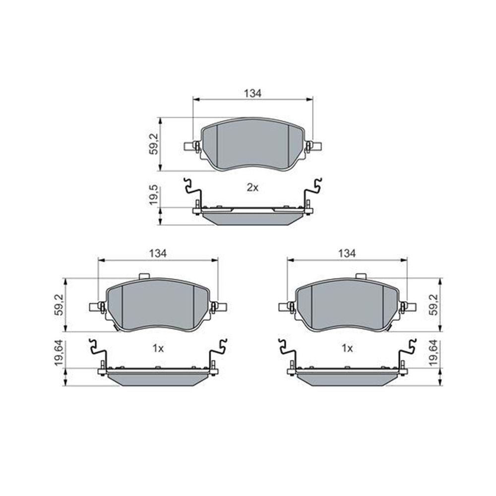 DİSK BALATA FİAT EGEA 1.3 Mtj - 1.4, 1.6 - 1.6 Mtj ÖN