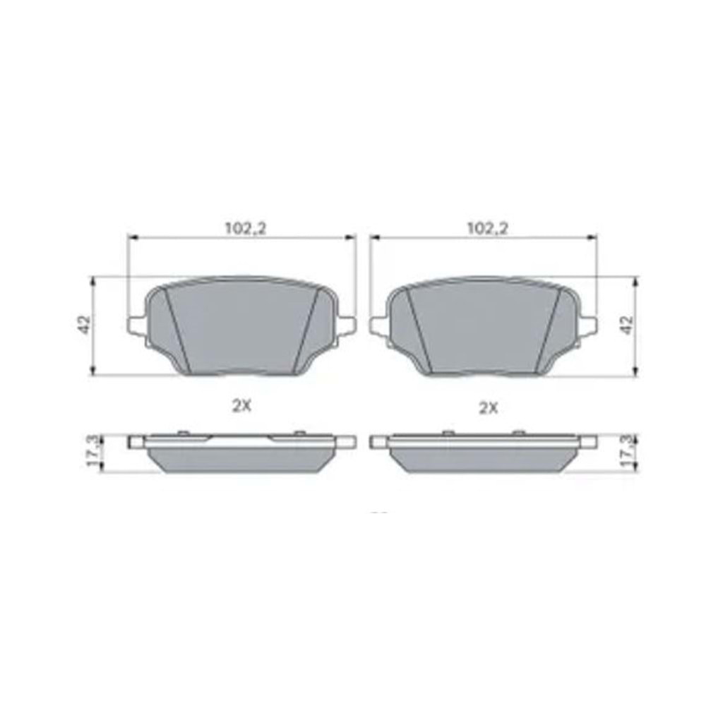 Disk Balata Nissan Townstar, Mercedes Citan, Renault Kango - Arka
