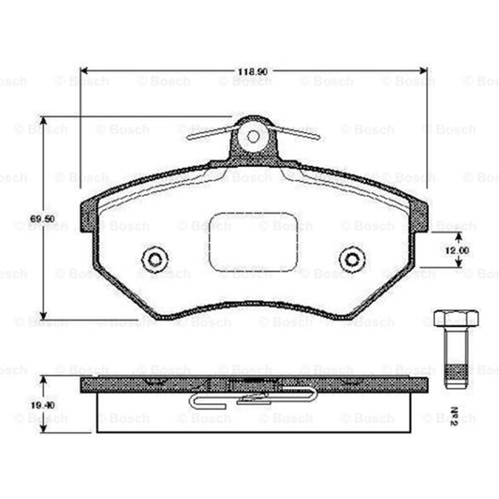 Disk Balata Vw Passat, Golf, İbiza Ön - Bosch