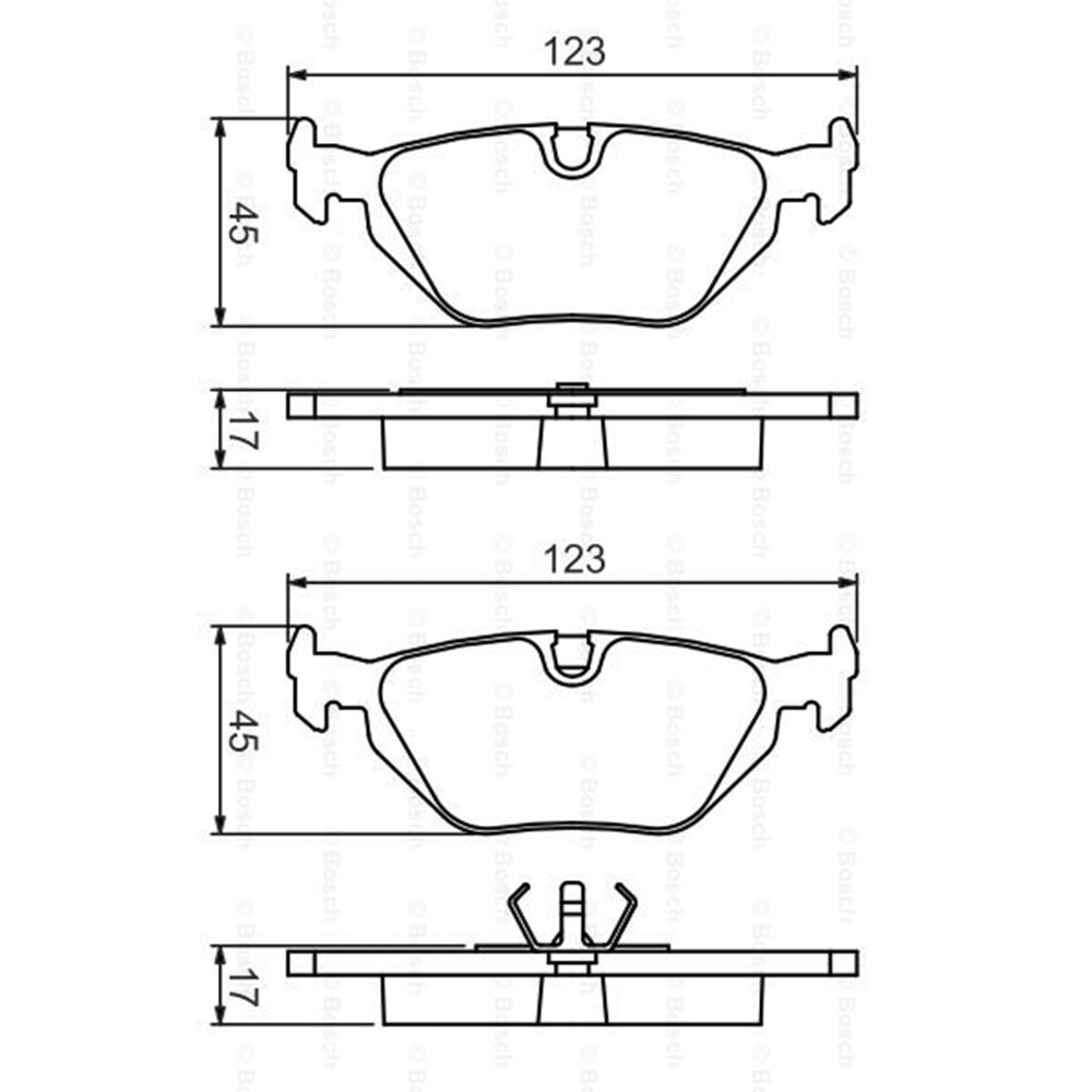 Disk Balata Bmw E36, Z3 Arka - Bosch