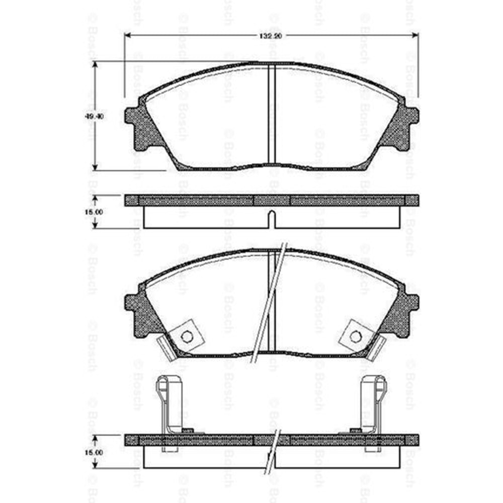 Disk Balata Honda Civic, CRX II Arka - Bosch