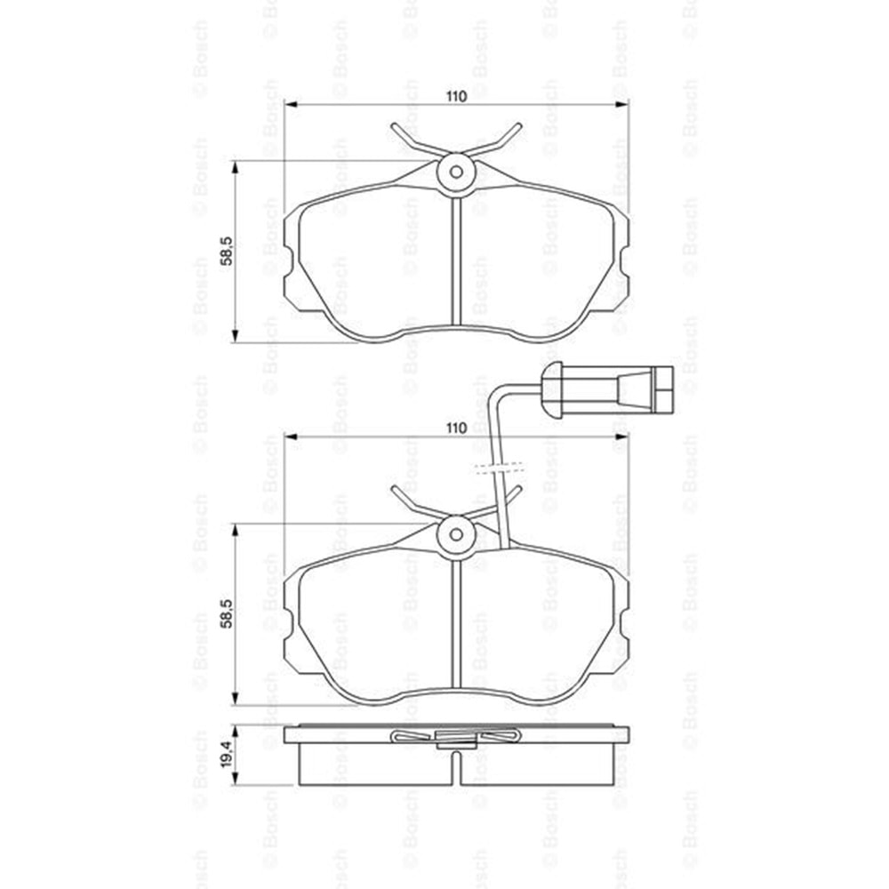 Disk Balata Fiat CROMA, Alfa 164 Ön - Bosch