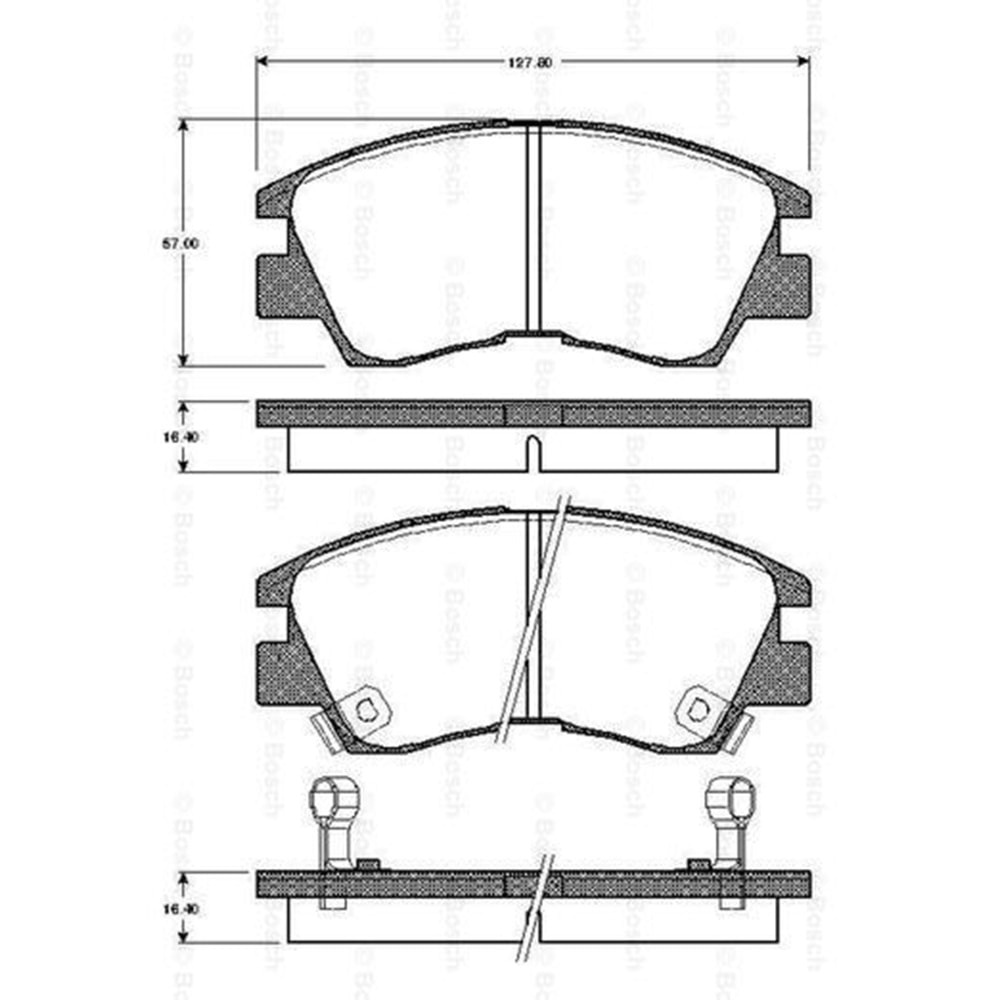 Disk Balata Mitsubishi L200, L300 2,5D, Pajero Ön - Bosch