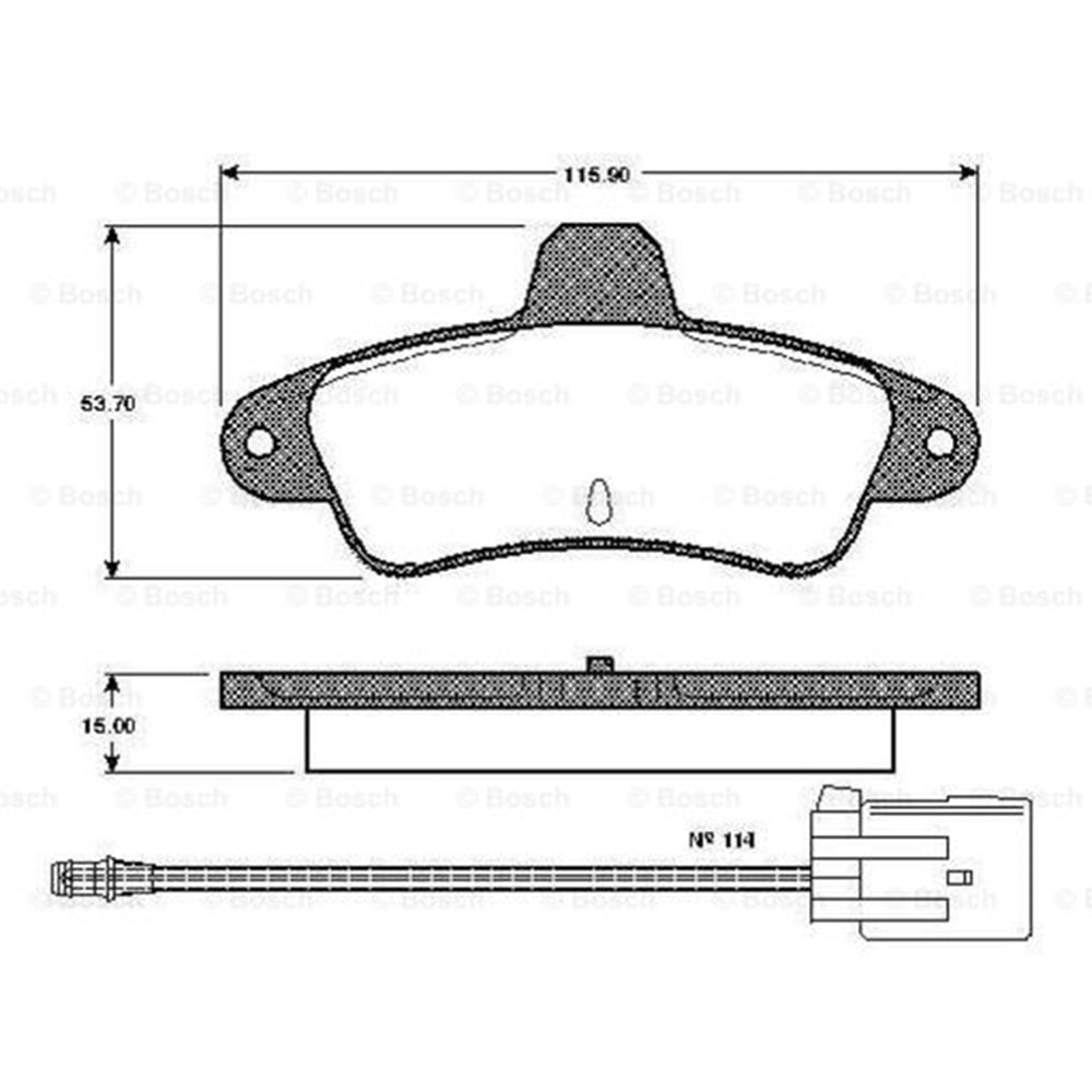 Disk Balata Ford Mondeo Arka - Bosch