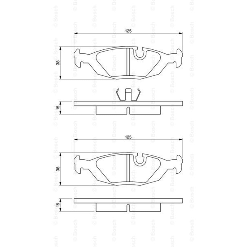 Disk Balata Volvo 480, 460, SAAB 9000, 900 Arka - Bosch