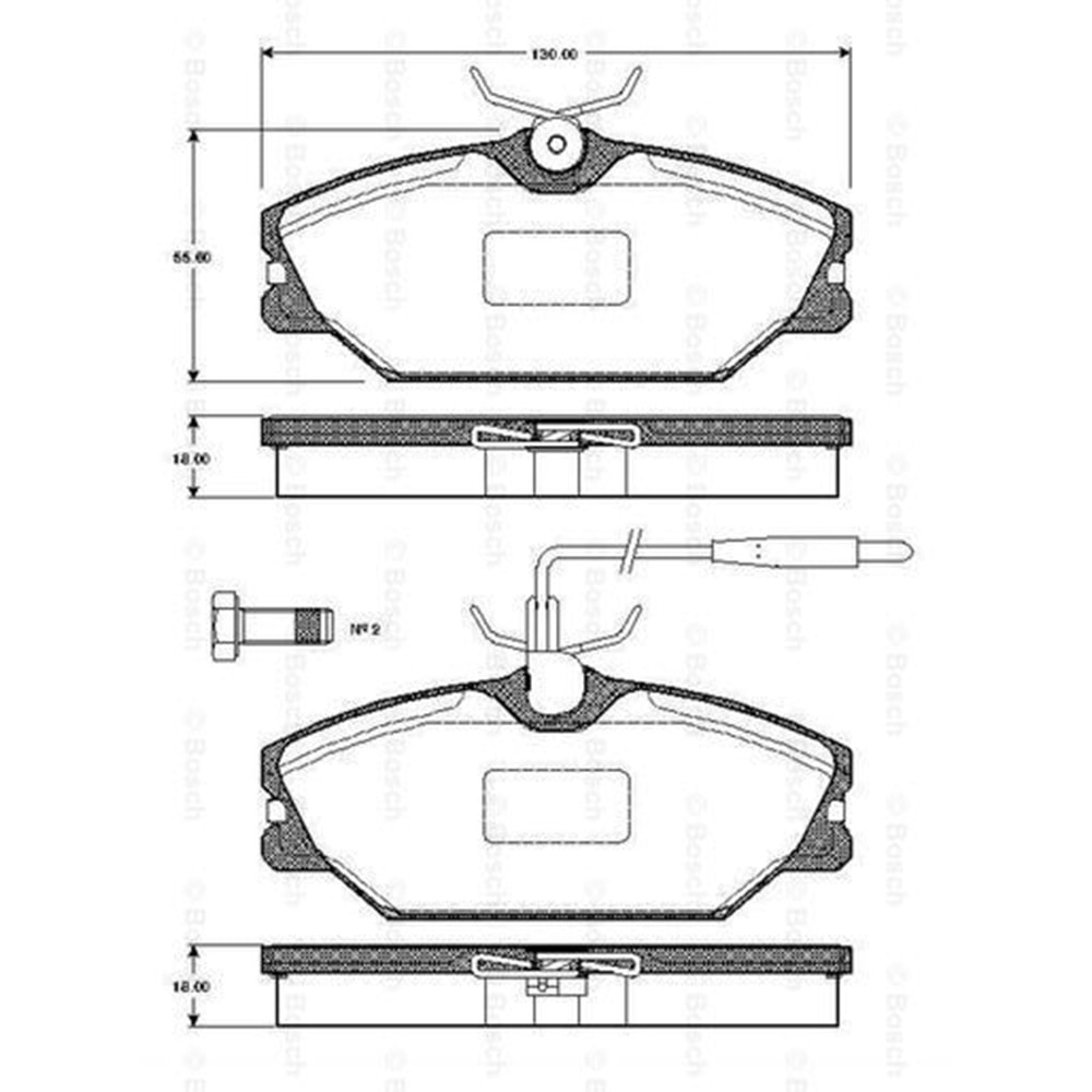 Disk Balata Renault Megane, Laguna, SAFRANE Ön - Bosch