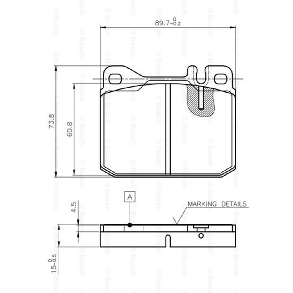 Disk Balata Mercedes 115, 123, 126 Kasa Ön - Bosch