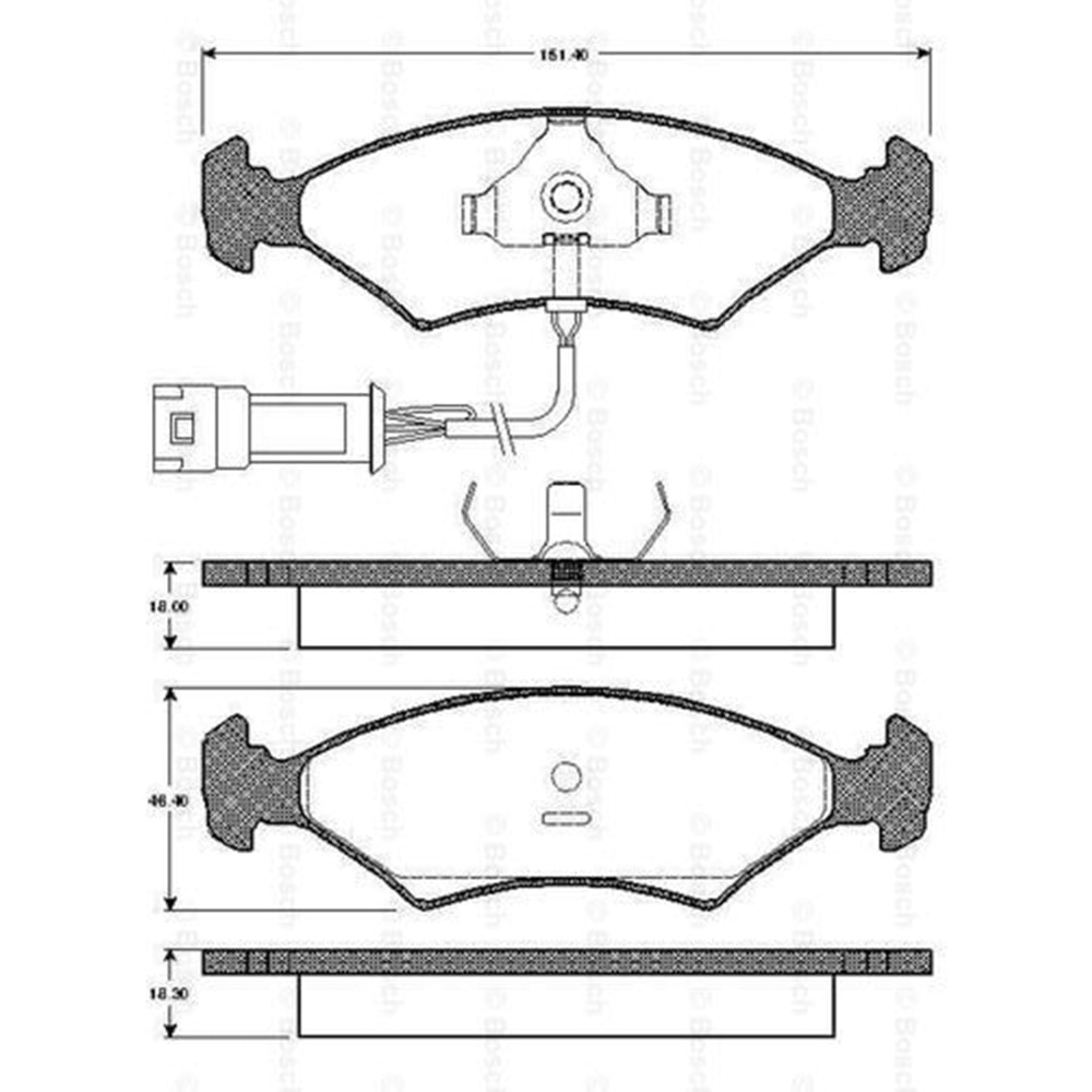 Disk Balata Ford Fiesta, SİERRA, Escort III Ön - Bosch