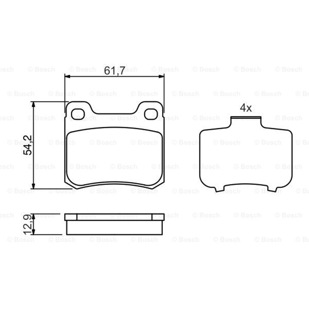 Disk Balata Mercedes 190 (W201) Arka - Bosch