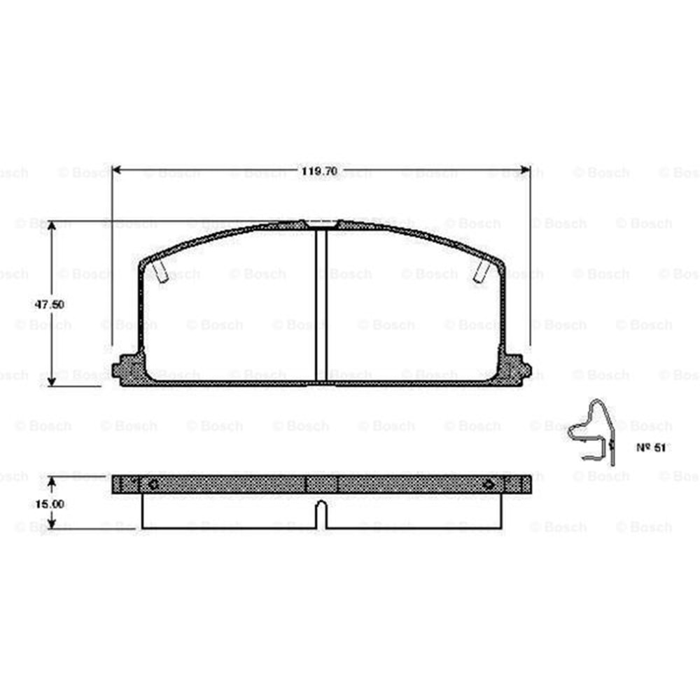 Disk Balata Toyota Corolla 1.3 Ön - Bosch