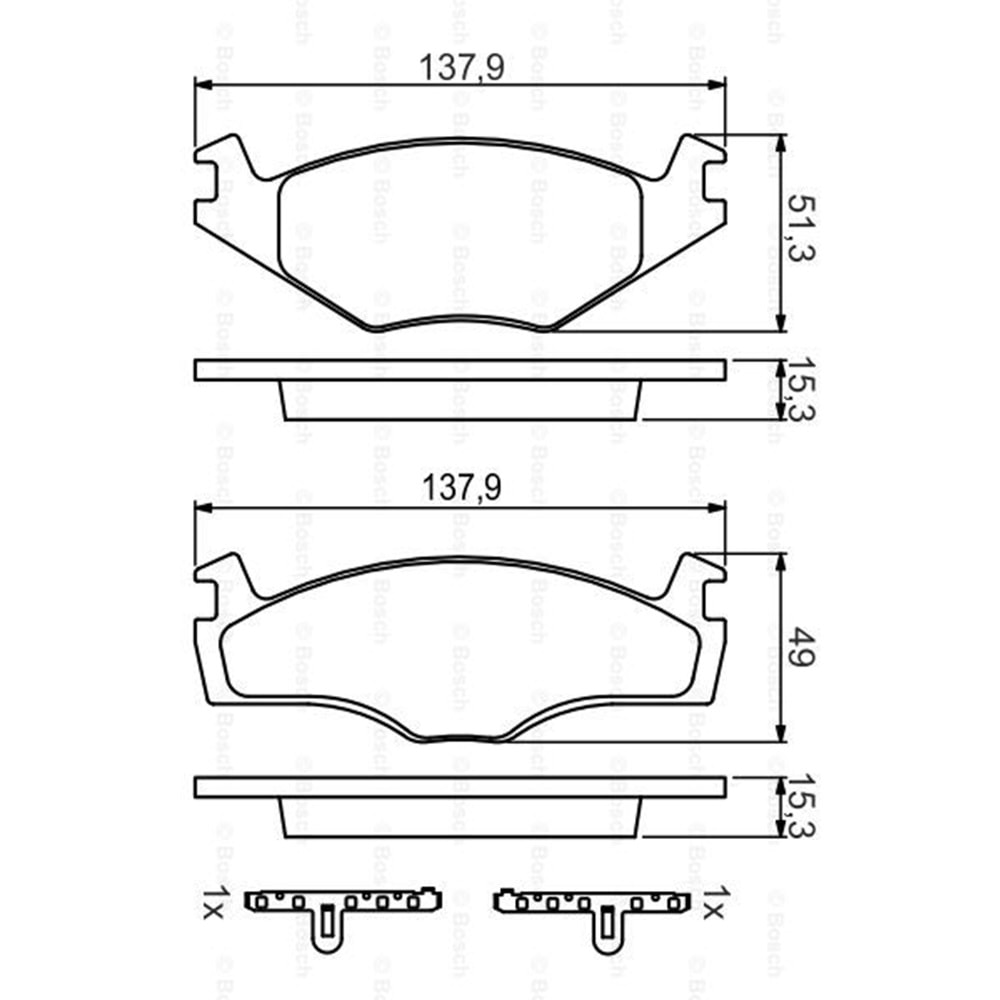 Disk Balata Vw Golf II, Seat Ön - Bosch