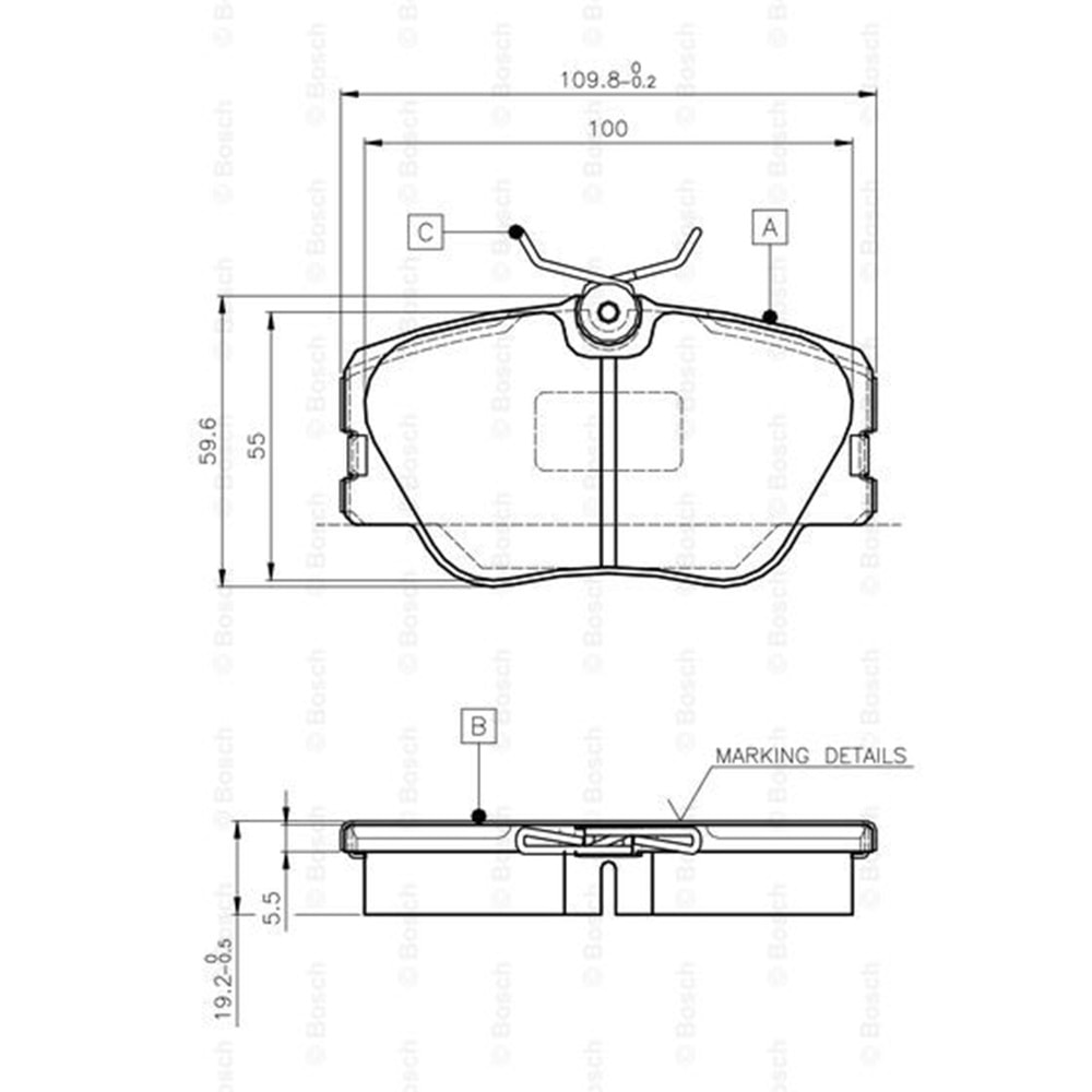 Disk Balata Mercedes 124, 190 Ön - Bosch