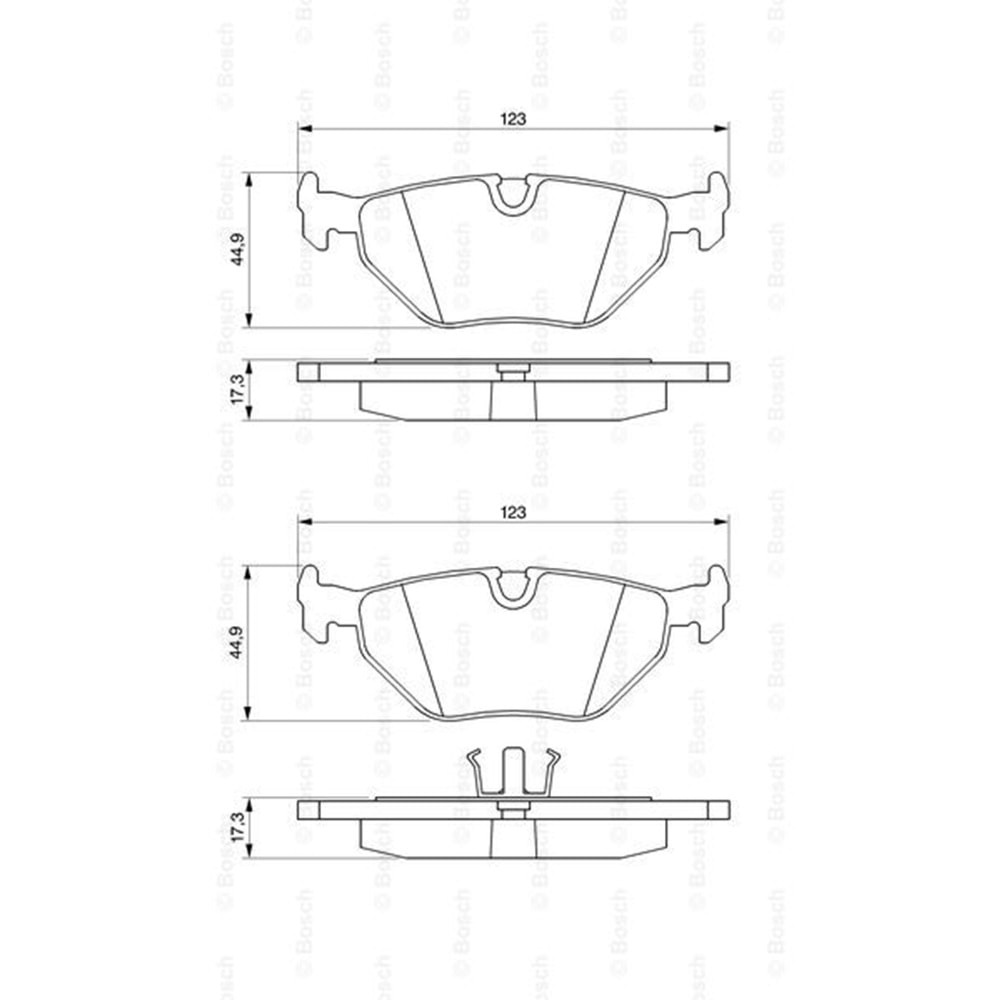 Disk Balata Bmw E30, E32, E34 Arka - Bosch