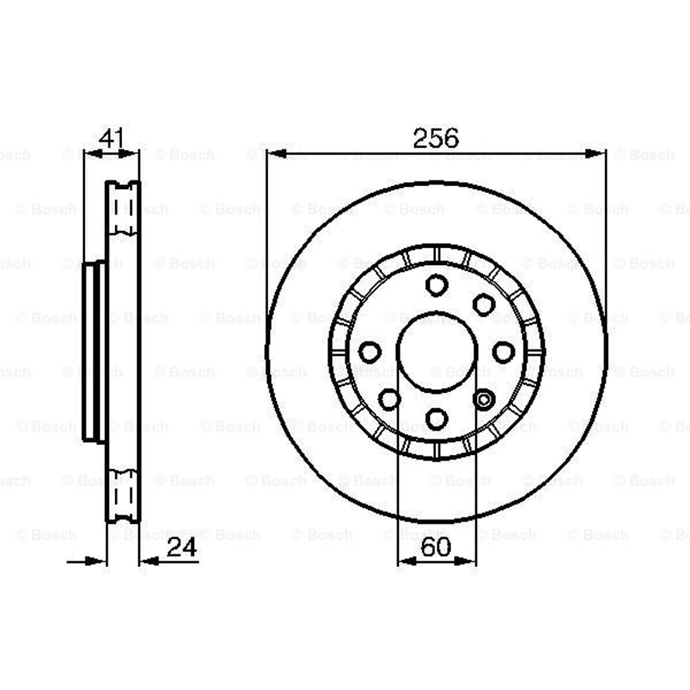 Fren Diski Opel Astra f, Corsa c, Vectra a, b, Daiwoo lanos, nexıa Ön - 256 MM - Bosch