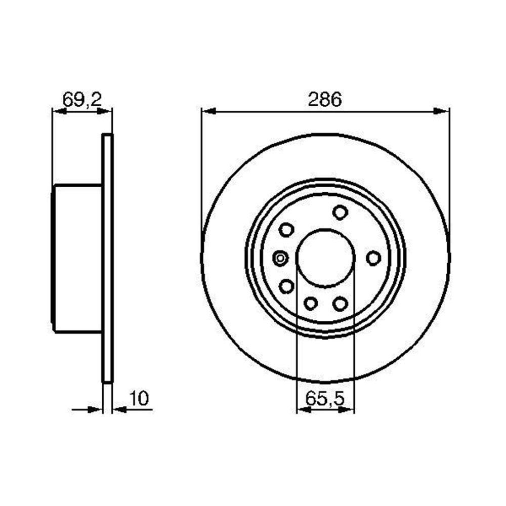 Fren Diski Opel Vectra B Arka - 286 MM - Bosch