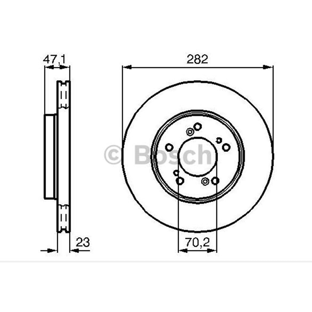 Fren Diski Honda HR-V, CR-V Ön - 282 MM - Bosch