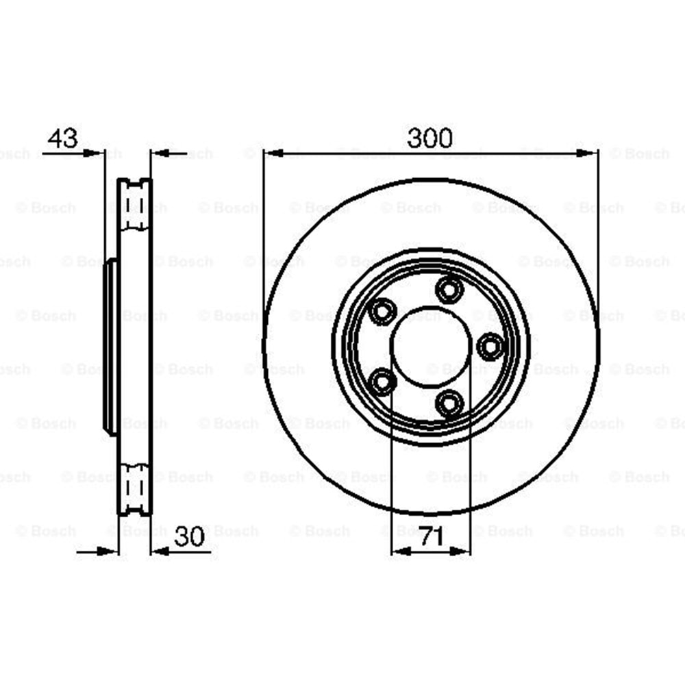 Fren Diski Jaguar s-Type II X200 Ön - 300 MM - Bosch