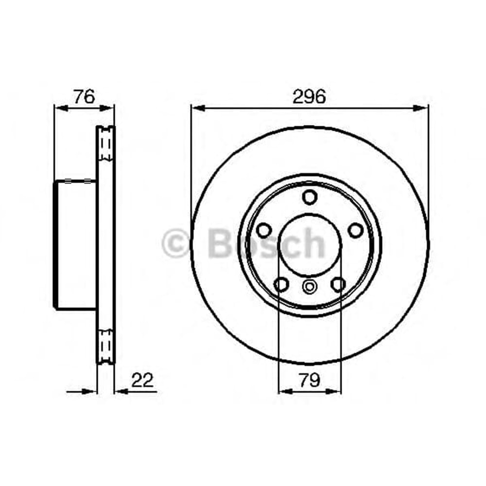 Fren Diski Bmw E39 Ön 95> Ön - 296 MM - Bosch