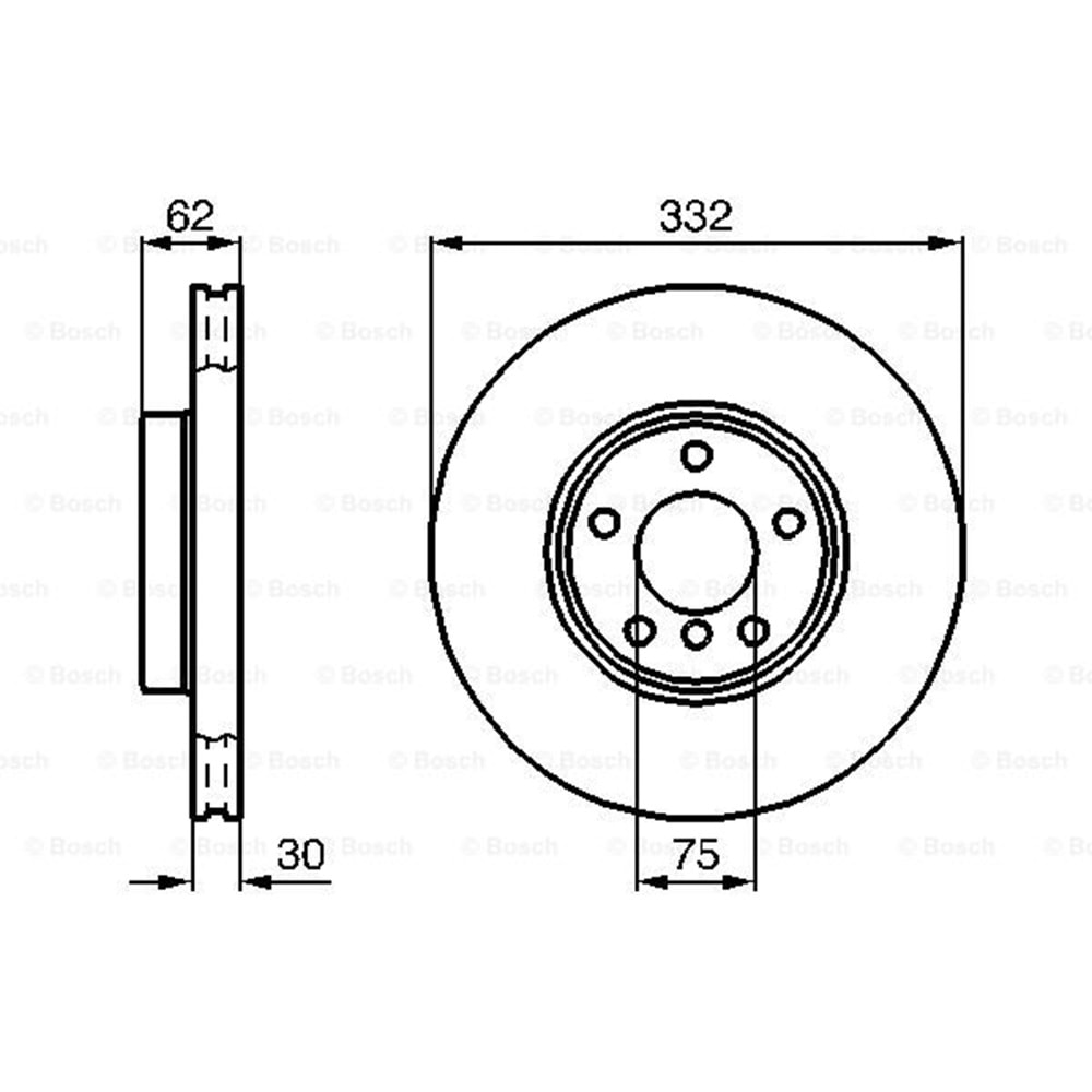 Fren Diski Bmw X5 3.0 E53 Ön - 331 mm - Bosch