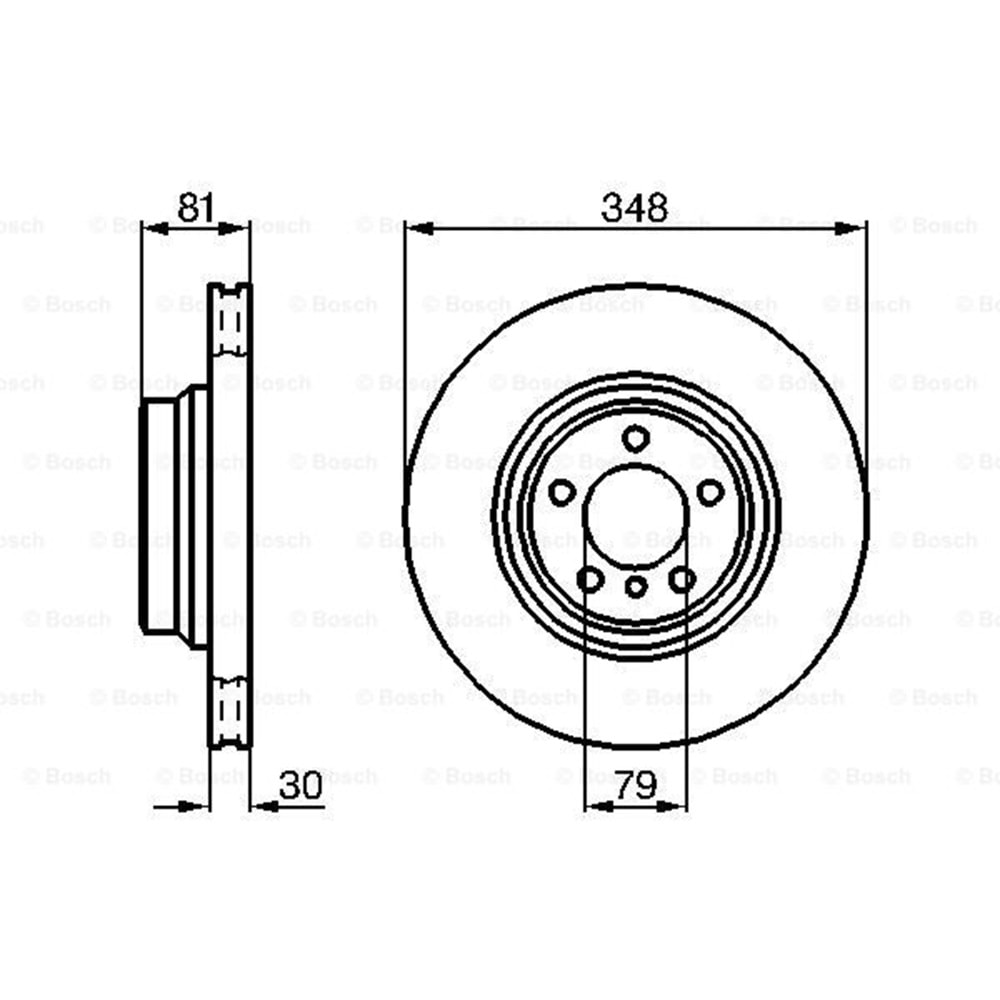 Fren Diski Bmw 7 Serisi (E65, E66, E67) Ön - 348 mm - Bosch
