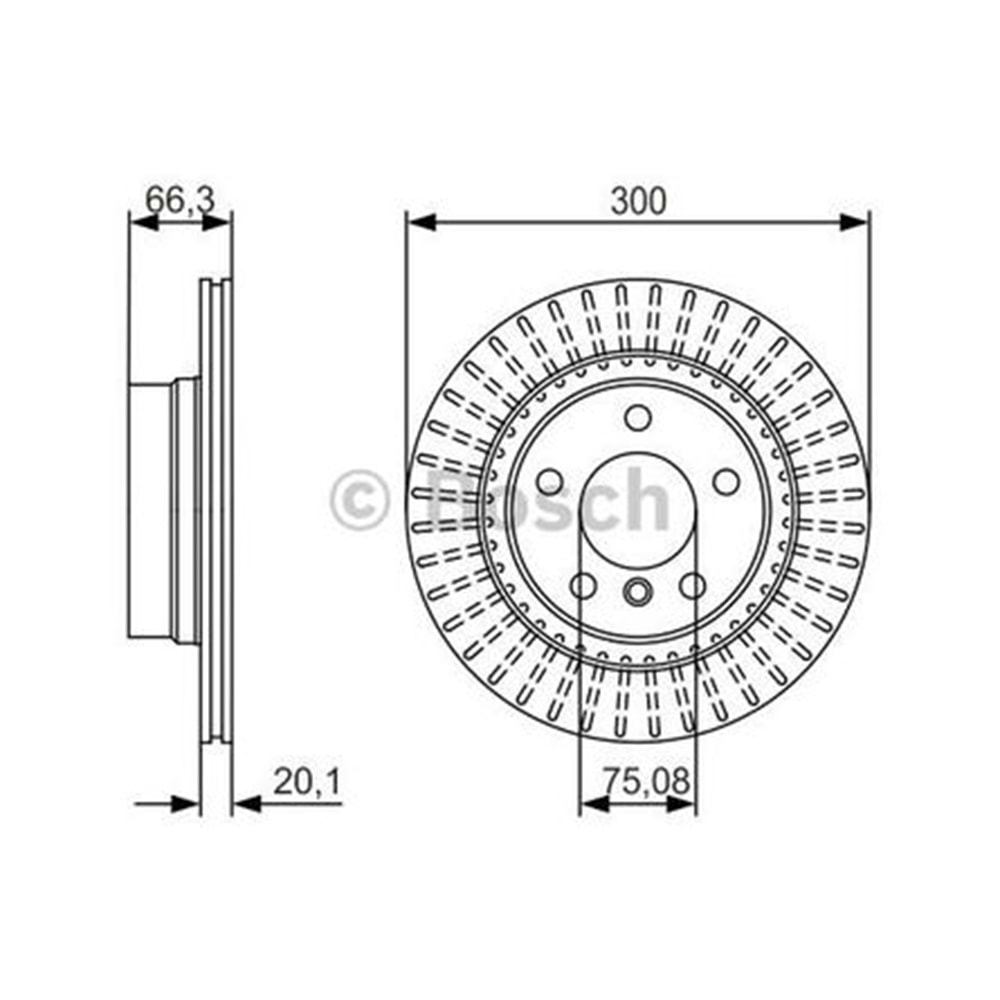 Fren Diski Bmw 1 F1, F30 Arka - 300 MM - Bosch