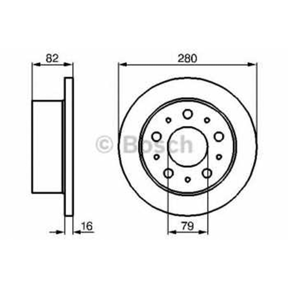 Fren Diski Fiat Ducato, Peugeot Boxer, Citroen Jumper 02>06 18Q Arka - 280 MM -