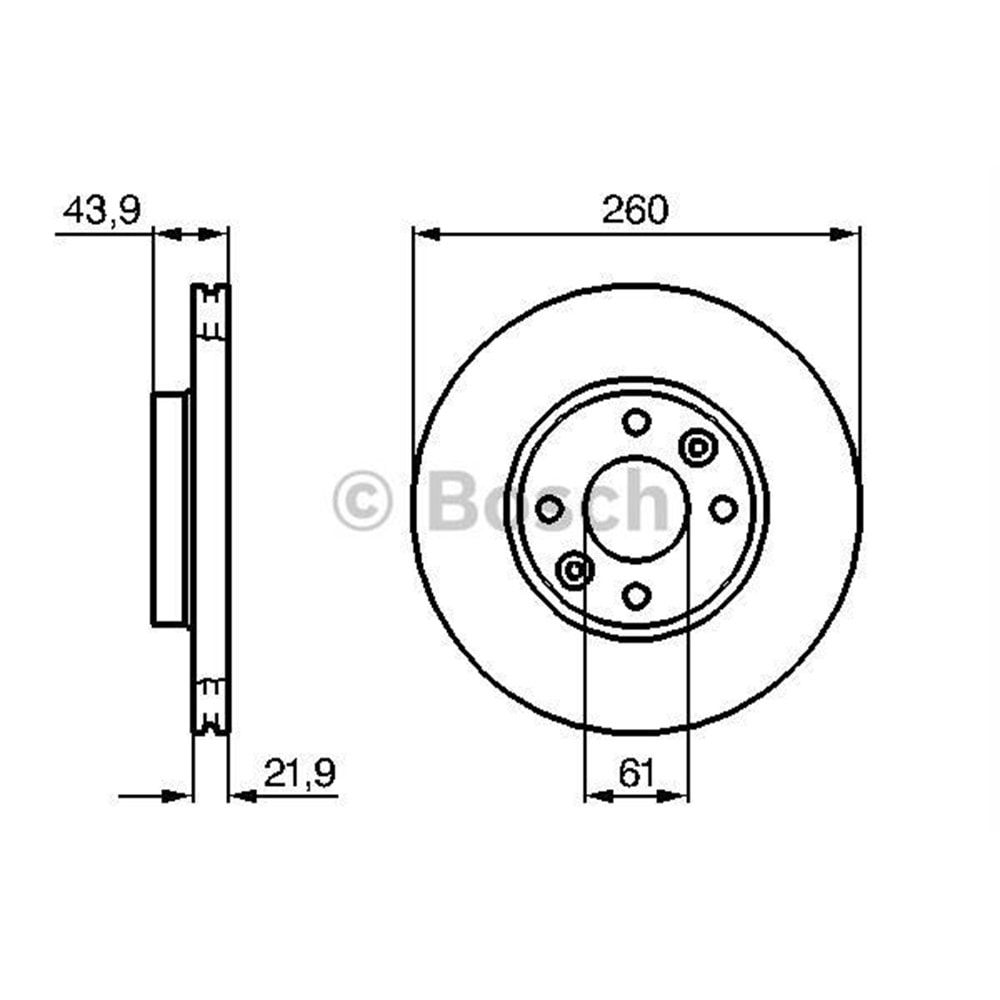 Fren Diski Renault Clio, Modus, Nissan Micra, Note, Dacia Sandero, Symbol Ön - 260 mm