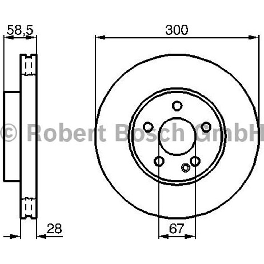 Fren Diski Mercedes Vito, Viano W639 Ön - 300 mm - Bosch