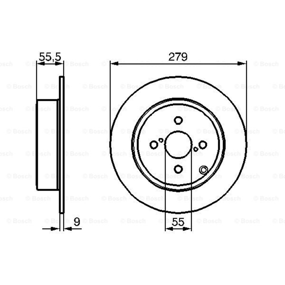 Fren Diski Toyota Corolla 1.4D-4D Arka - 279 MM - Bosch