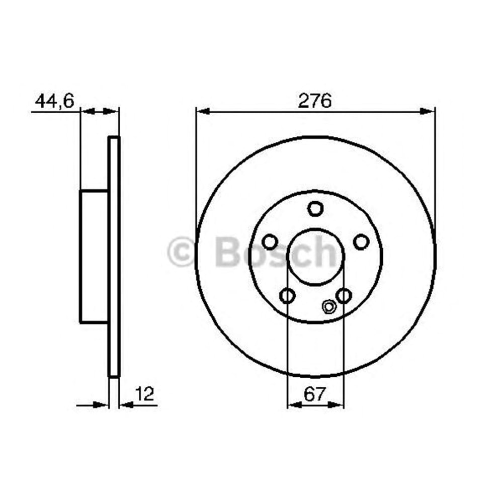 Fren Diski Mercedes A 150, A 160 Ön - 276 MM - Bosch