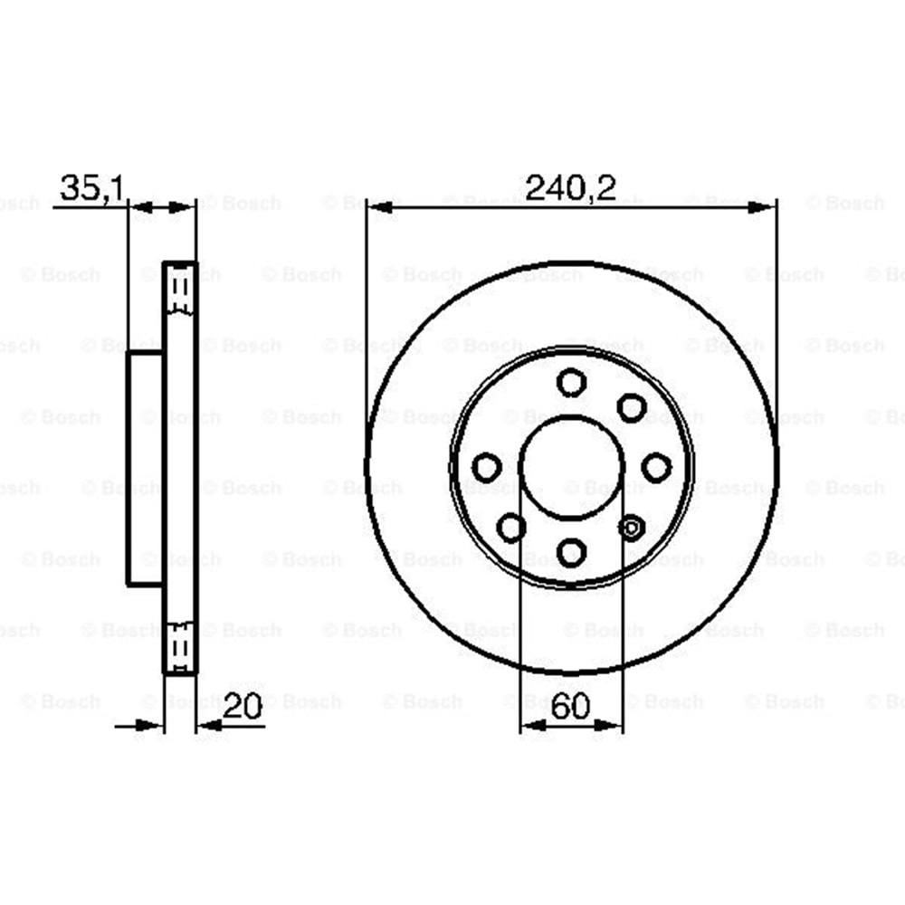 Fren Diski Opel Corsa c Ön - 240 MM - Bosch