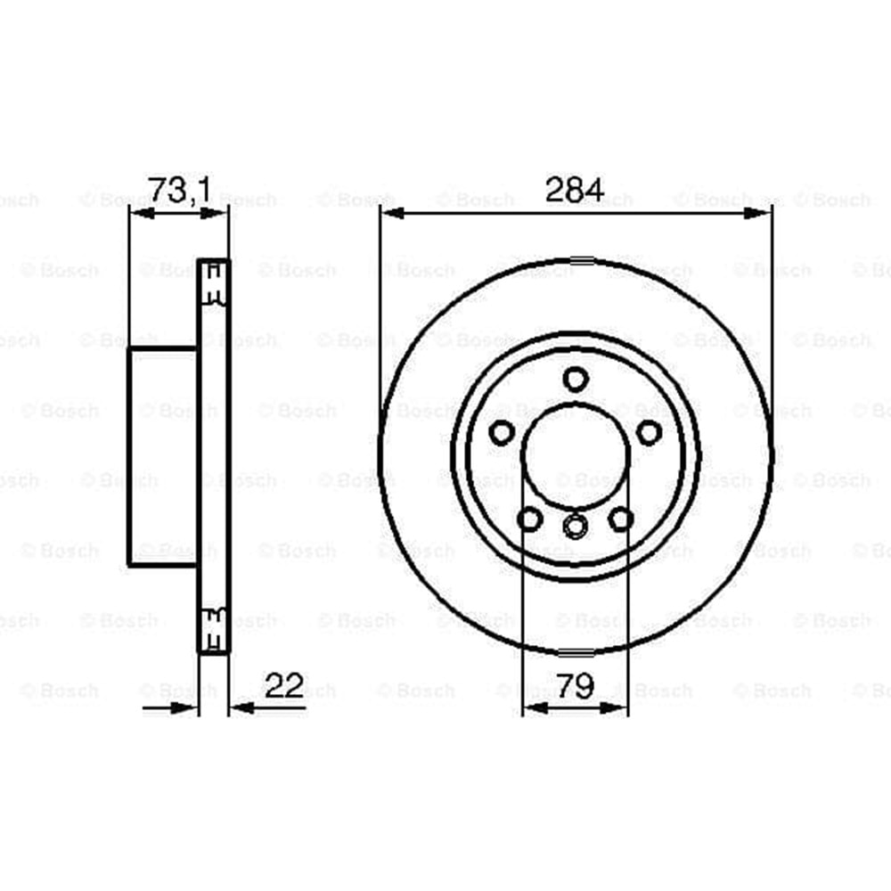 Fren Diski Bmw 116 D F20, F21 Ön - 284 MM - Bosch