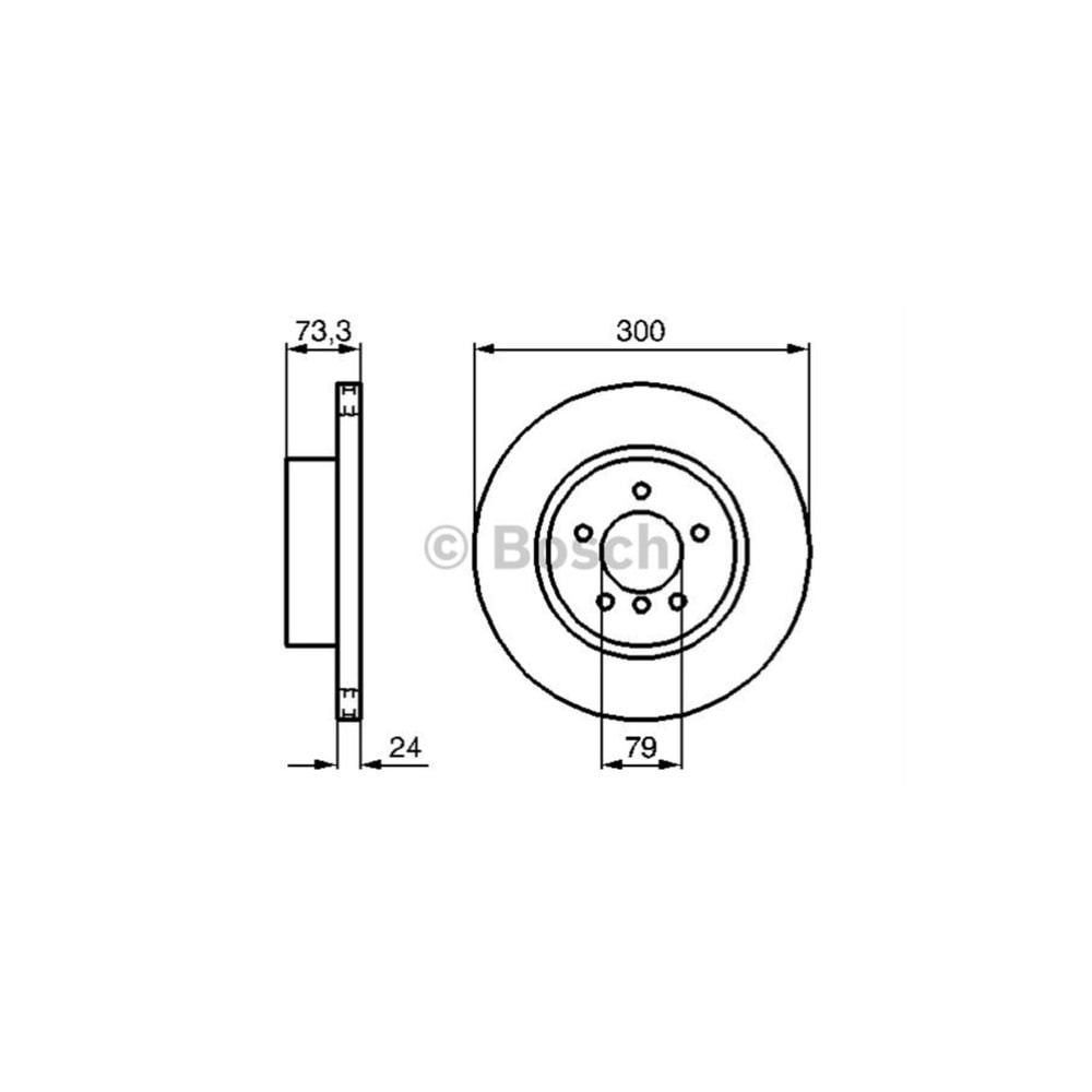 Fren Diski Bmw 1 Seri E81, 3 Seri E90 Ön - 300 MM - Bosch***