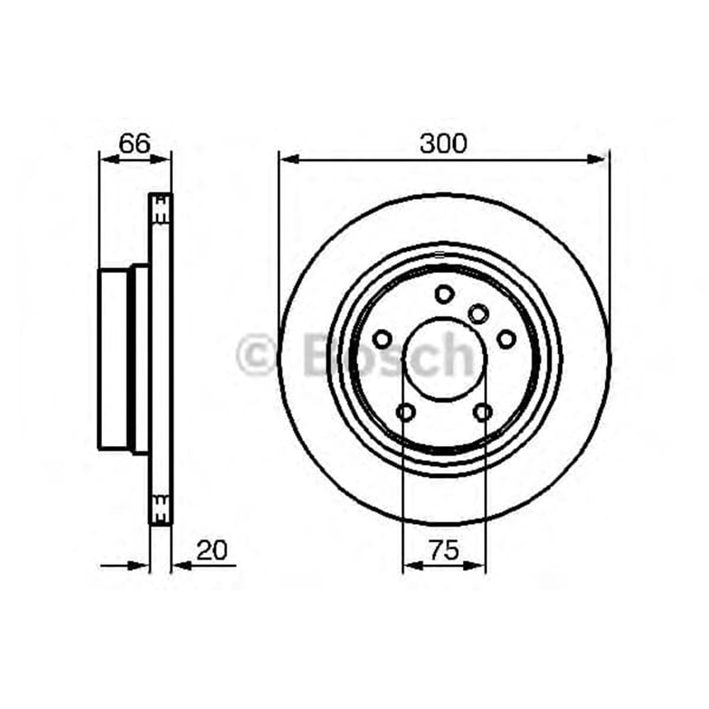 Fren Diski Bmw 1 Serisi E81, E82 Arka - 300 MM - Bosch