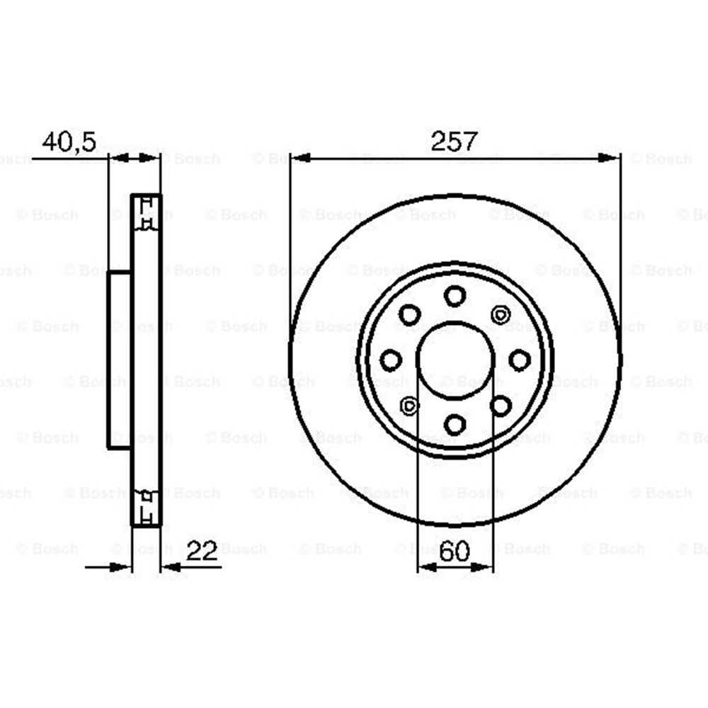 Fren Diski Opel Corsa D, Fiat GrandE Punto Ön - 257 MM - Bosch